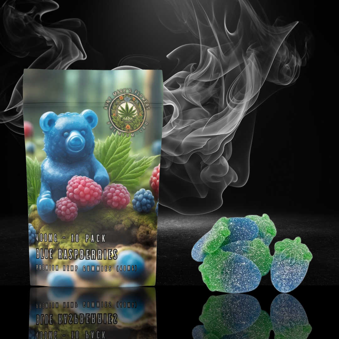 Blue Raspberry Gummies Vegan CBD Gummies UK | Blue Raspberries (Vegan) – Aunt Mary's Flowers